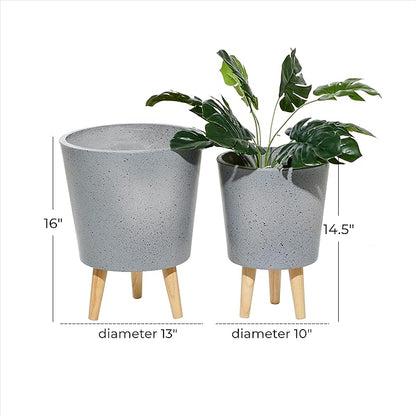 Deco 79 46545 Planter, Grey