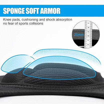 Soudittur Adult Knee Pads for Gardening, Anti-Slip Collision Avoidance Kneepads with Thick EVA Foam, for House Cleaning, Construction Work, Volleyball, Football Dance Knee Sleeve, 1 Pair (Black)