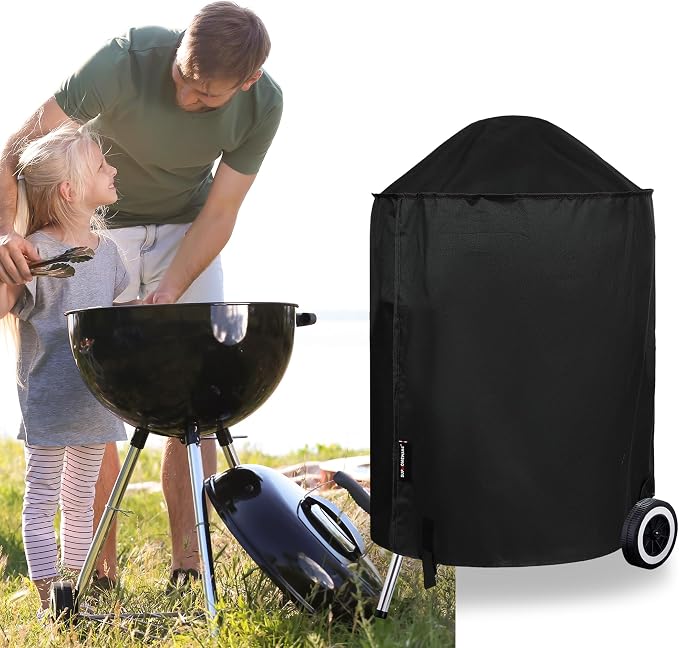 Suphomeware 18 Inch Grill Cover for Weber Kettle Charcoal, Waterproof and Heavy Duty BBQ Covers with Fade Resistant