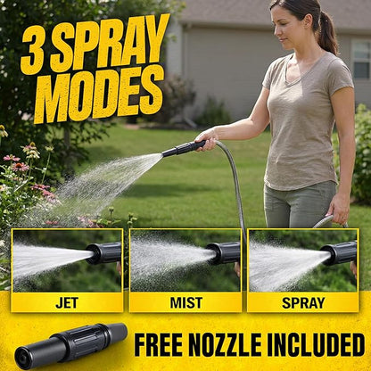 Bionic Steel 150 FT Long Garden Hose with Nozzle, 304 Stainless Steel Metal Water Hose 150ft, Flexible Hose, Kink Free, Lightweight & Durable, Crush Resistant Fitting, Easy to Coil, 500PSI- 2026 Model