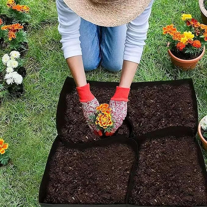 6x3 Ft Fabric Raised Garden Bed with 8 Grids - Perfect for Tomato and Potato Grow Bags, Outdoor Indoor Vegetable Garden Clearance Grow A Garden Solution
