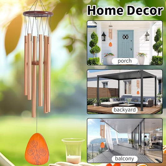 Gifts for Mom, 35'' Moms Wind Chimes, Thanksgiving Mother's Day for Mom, Mother Birthday Gift from Daughter Son, Love Reminder Gifts