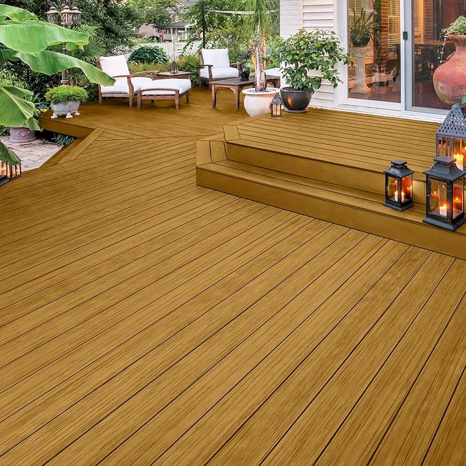 Olympic WaterGuard 1 gal Maple Brown Semi-Transparent Wood Stain & Sealer | Water-Based Deck, Fence & Siding Stain, Waterproofing UV