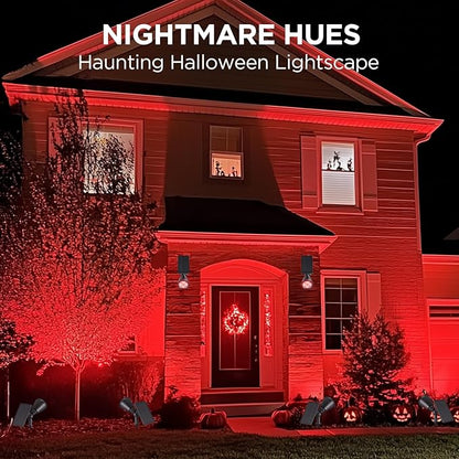 InnoGear Solar Lights Outdoor Waterproof Christmas Halloween Solar Garden Light for Outside Yard Landscape Lighting Pathway Spot Lights Spotlight Wall Light Auto On/Off, 2 Pack (Red and Green Light)