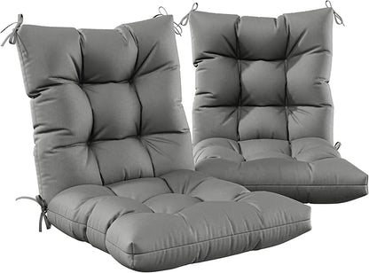 Patio Seat&Back Chair Cushions for Outdoor Furniture，Comfortable Cushions for Rocking/Dining/Lawn Chair-Set of 2