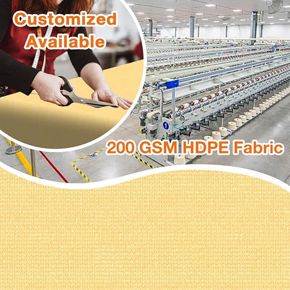 Artpuch Outdoor Pergola Shade Cover 13x22 FT Sun Shade Cloth with Grommets Sand 90% UV Protection Canopy Patio Privacy Screen (Customized Available)