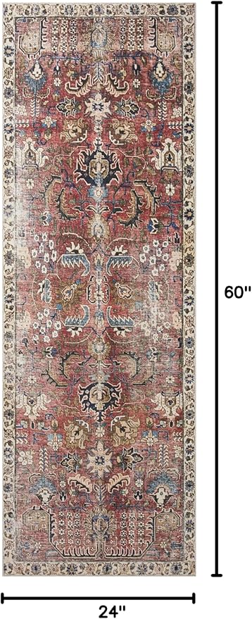 Loloi Chris Loves Julia Jules Collection JUL-01 Merlot/Multi 2'-0'' x 5'-0'', .13" Pile Height, Accent Rug