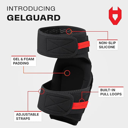 NoCry Professional Knee Pads for Work for Men — Adjustable Thigh and Shin Straps, Heavy-Duty Shell, and Thick Foam & Gel Cushioning — Ideal for Construction and Gardening