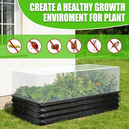 Garden Netting for Raised Beds, 2 Pack Ultra Fine Mesh Plant Covers for 4x2ft Raised Bed to Keep Small Animals Pest Out, Bird Mosquito Barrier Screen for Protecting Vegetables Fruits Flowers