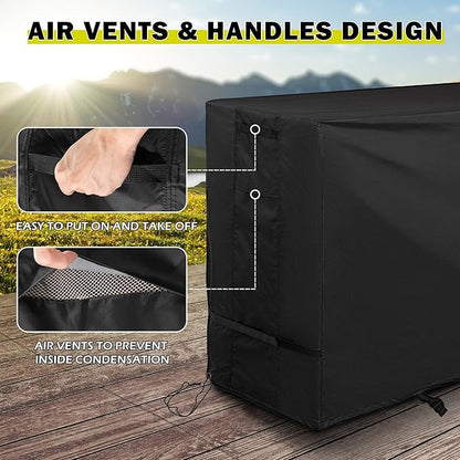 Grill Cover for KingChii 2-Burner 19" Outdoor Flat Top Propane Griddle, Griddle Cover for SKOK Portable 2-Burner Propane Flat-Top Gas Grill
