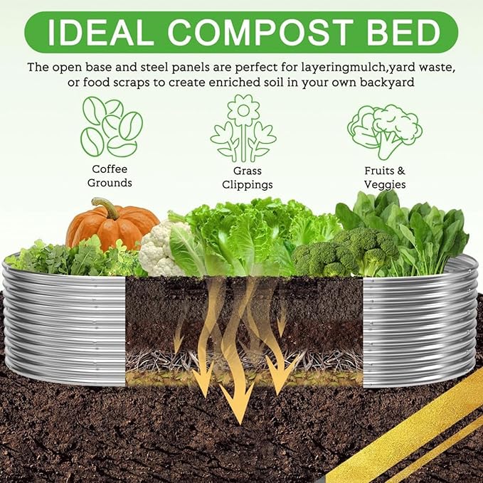 Raised Garden Bed Outdoor 2 Pack, Tall Galvanized Steel Raised Beds for Gardening, Above Ground Garden Bed Corrugated Metal for Vegetables and Flowers-8x4FTx15inch