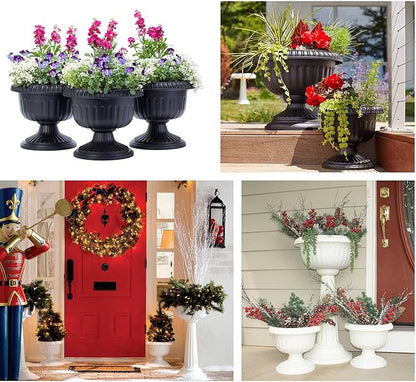 Bloem Grecian Urn Planter 18" Charcoal Gray