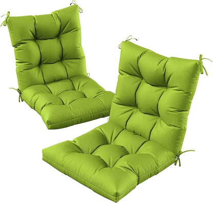 Patio Seat&Back Chair Cushions for Outdoor Furniture，Comfortable Cushions for Rocking/Dining/Lawn Chair-Set of 2