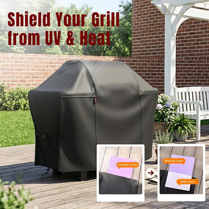 SHINESTAR 58 Inch Upgraded Grill Cover for Weber Genesis II 300 Series, Heavy Duty Oxford Fabric BBQ Cover Waterproof UV Protection, Windproof with Adjustable Magic Tape Straps