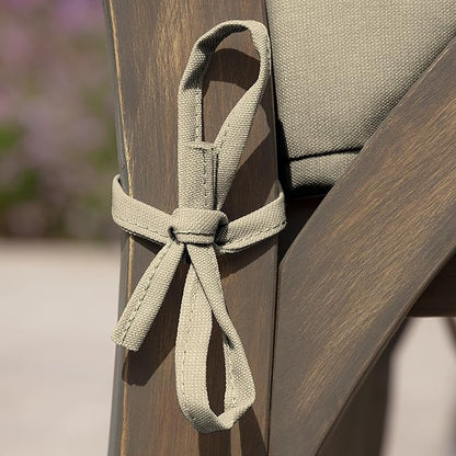 Arden Seat Cushion, 21 x 21, Rain-Proof, Fade Resistant, Cushion for Patio Dining, Adirondack, and Outdoor Chairs Tan Leala