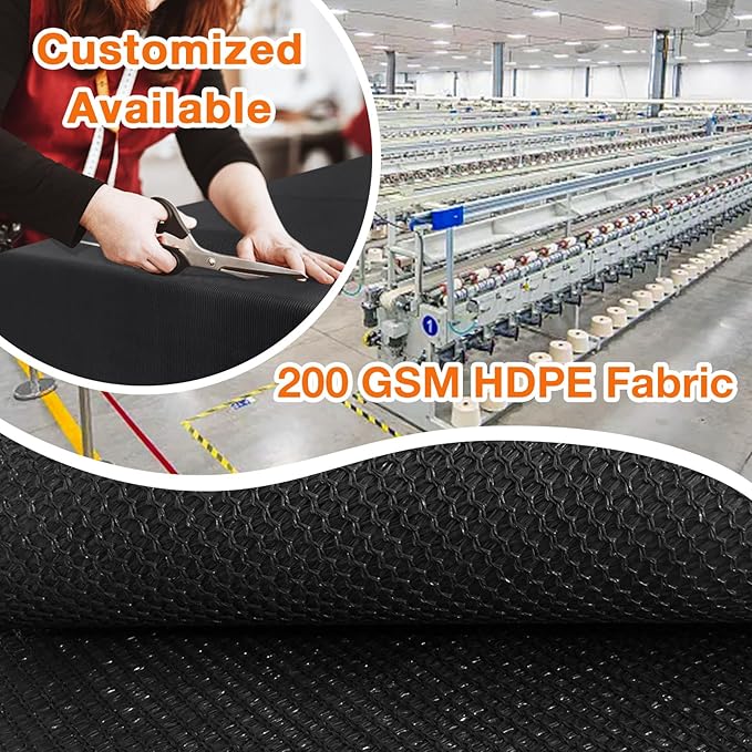Artpuch Outdoor Pergola Shade Cover 17x18 FT Sun Shade Cloth with Grommets Black 90% UV Protection Canopy Patio Privacy Screen (Customized Available)