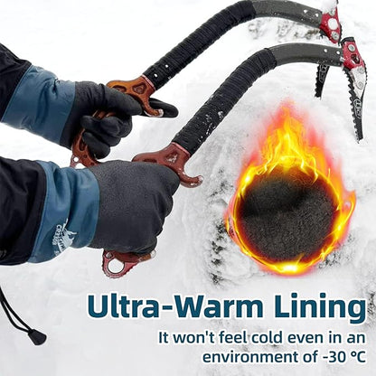 Schwer 100% Waterproof Winter Work Gloves, Long Freezer Glove with Water-based PU Coating, Ultimate Warmth, Non-Slip, Thermal Glove for Outdoor Activities & Daily Work, Hiking, Camping, Washing, XL