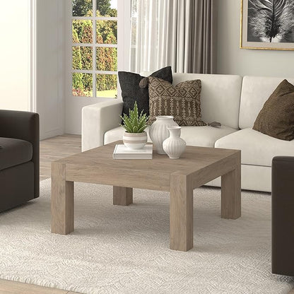 Henn&Hart Langston Coffee Table, 34" Wide,Grey