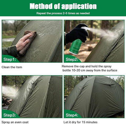 Tent Waterproofing Spray Outdoor, 17oz Waterproof UV Protection Stain Resistant Gear Fabrics Water Repellent Spray for Camping, Hiking, Daily Use