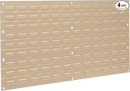 Akro-Mils 30636 Louvered Steel Wall Mount Panel Garage Organizer for Hanging AkroBin Storage Bins, 36-Inch W x 19-Inch H, Beige, 4 Pack