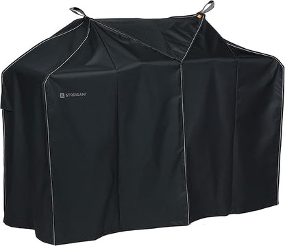 Classic Accessories Storigami Easy Fold Water-Resistant 58 Inch BBQ Grill Cover, Charcoal Black