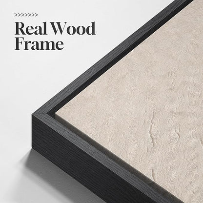 Framed Brown Abstract Mountain Wall Art for Living Room, 3 Piece Large Neutral Landscape Canvas Prints Artwork for Walls, Modern Minimalist Scenic 2D Paintings Bedroom Home Office Wall Decor, 24x36 In