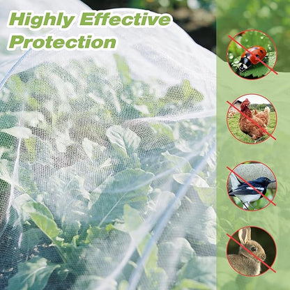 Garden Netting,Plant Covers 5x10 Ft Net Ultra Fine Mesh Protection Netting for Vegetable Plants Fruits Flowers Crops Greenhouse Row Cover Raised Bed Barrier Screen Protection Net Cover