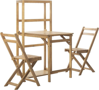 SAFAVIEH PAT6756A Outdoor Collection Griffen Balcony Natural Set Dining Cabinet