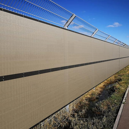 SPORTYOUTH 3ft x 50ft Fence Privacy Screen, Heavy Duty 150 GSM Fencing Mesh Shade Cover Windscreen with Brass Grommets for Outdoor Wall Deck Garden Backyard Porch, Cable Zip Ties Include, Beige