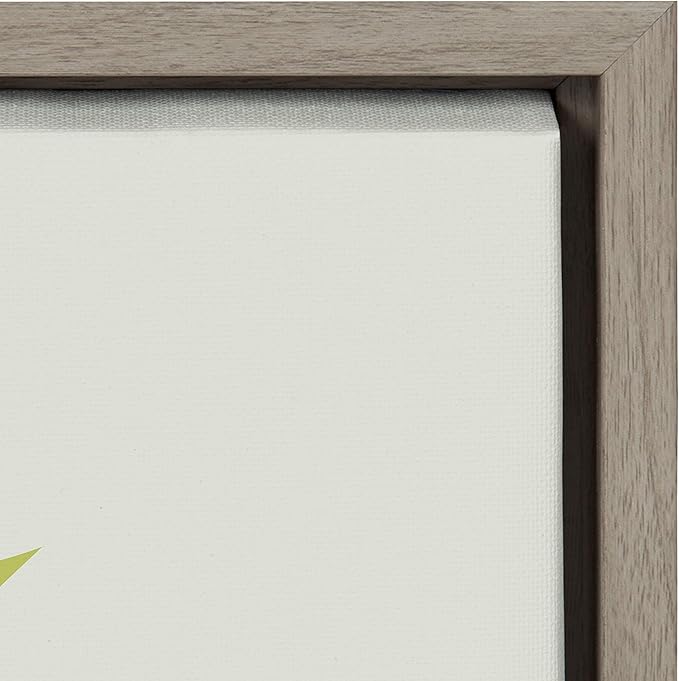 Kate and Laurel Sylvie The Family Tree Framed Canvas Wall Art by Rachel Lee of My Dream Wall, 23x33 Gray, Adorable Bird Art for Wall