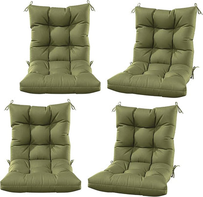 Patio Seat&Back Chair Cushions for Outdoor Furniture，Comfortable Cushions for Rocking/Dining/Lawn Chair-Set of 4