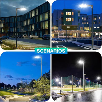 480V 400W LED Parking Lot Light 56000LM with Dusk to Dawn Photocell, 5000K Shoebox Pole Light with Slip Fitter, ETL Listed, IP65 Waterproof Commercial Street Area Lighting for Yard, Driveway, Gym