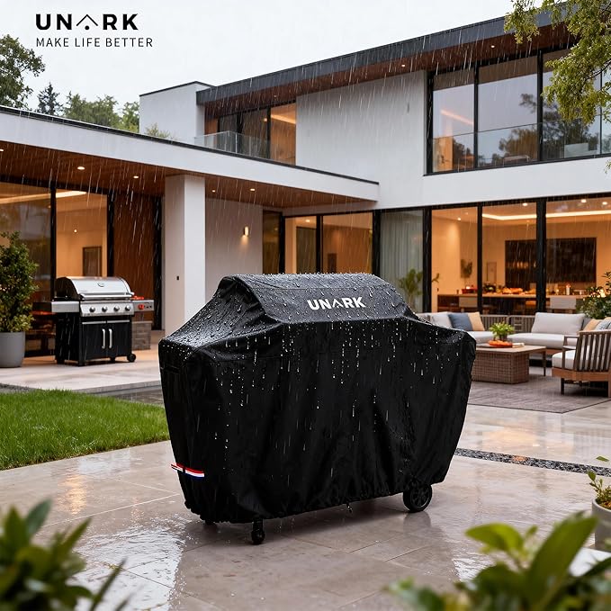 Grill Cover for Outdoor Grill 48 Inch for Weber Grill Covers Heavy Duty Waterproof BBQ Covers for Outside 48 Inch Weber Spirit 2 Grill Cover 48" L x 18" W x 42" H (Black)