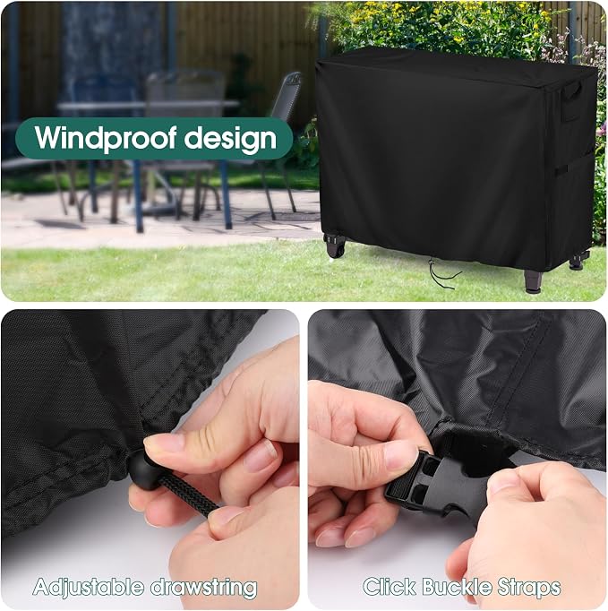 Prep Table Cover for 52 Inch Keter Unity XL Portable Outdoor Table and Storage Cabinet, Outdoor Bar Tables Cover Waterproof Heavy Duty for Patio Grill Tables