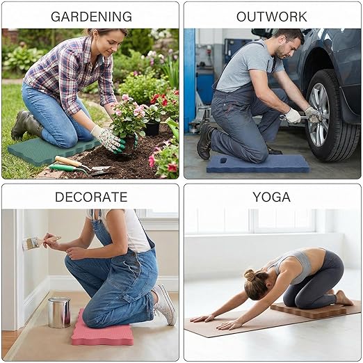 Woanger 12 Pcs Garden Kneeling Mat Foam Knee Mat Gardening Waterproof Knee Cushion for Baby Bath Seat Floor Yoga Exercise Seating Praying Work Classroom, 15.7 x 7 x 0.8 Inch (Morandi)
