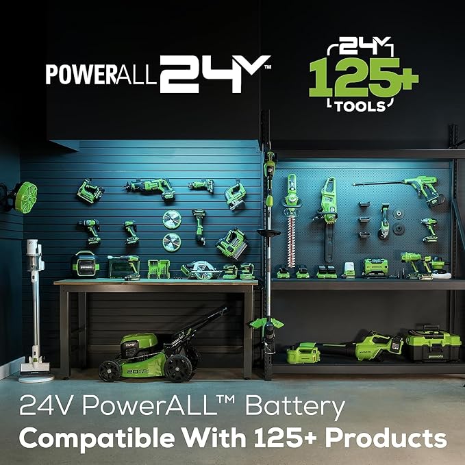 Greenworks 24V 10" Cordless Compact Chainsaw (Great For Storm Clean-Up, Pruning, and Firewood / 125+ Compatible Tools), Tool Only
