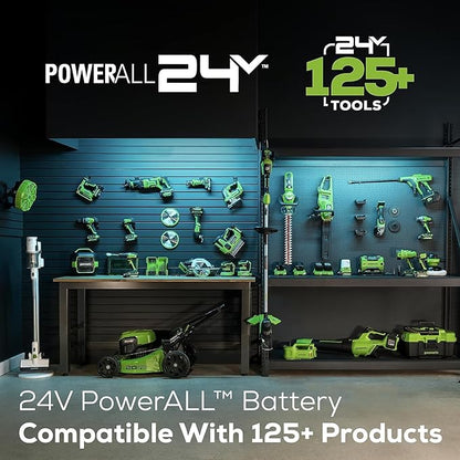 Greenworks 24V 10" Cordless Compact Chainsaw (Great For Storm Clean-Up, Pruning, and Firewood / 125+ Compatible Tools), Tool Only