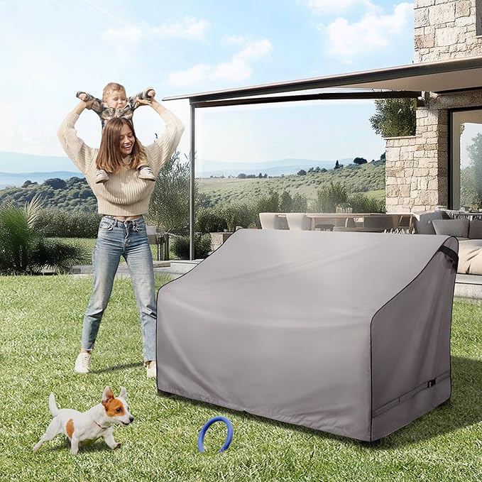 KylinLucky Outdoor Patio Sofa Cover fit 80 x 38 x 35 inch, 79 x 37, 78 x 36 Waterproof Weatherproof Heavy Duty 600D Garden Furniture Cover for Outside Sofa Couch