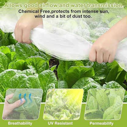 Garden Netting, 2 Pack 8x24Ft Ultra Fine Mesh Netting Pest Barrier Protection Bird Mosquito Net Plants Cover for Vegetables Fruits Flowers Crops Greenhouse Row Cover Raised Bed Patio Mesh Netting