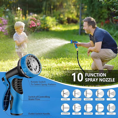 100 FT Non-Expandable Garden Hose, 2026 New Upgraded Flexible Water Hose, Ultra Lightweight Non-Expanding hoses with 10 Function Sprayer, Leak proof, Pressure Resistant for Yard, Outdoor