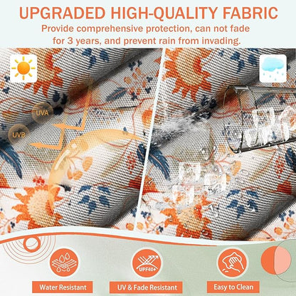 2/3 Seater Swing Replacement Cushion, Waterproof Porch Swing Cushions with Backrest, Thickened Bench Cushions for Outdoor Furniture, for Outdoor Patio Swing (Spring Warmth, 63 * 40in)
