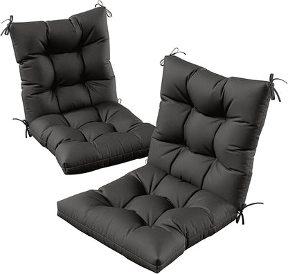 Patio Seat&Back Chair Cushions for Outdoor Furniture，Comfortable Cushions for Rocking/Dining/Lawn Chair-Set of 2
