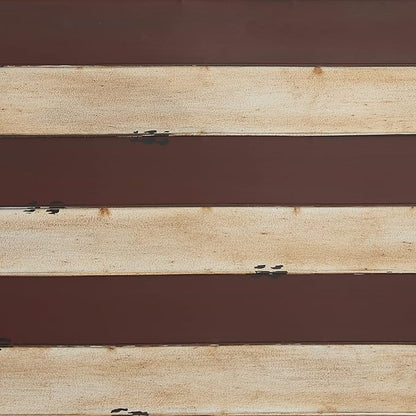 Deco 79 Metal American Flag Home Wall Decor Indoor Outdoor Wall Sculpture, Wall Art 38" x 2" x 26", Red