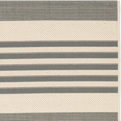 SAFAVIEH Washable Rug Outdoor Courtyard Collection - 2'3" x 8' Runner, Grey & Bone, Non-Shedding & Easy Cleaning, Ideal for Patio, Entryway, Mudroom, Hallway, Kitchen (CY6062-236)