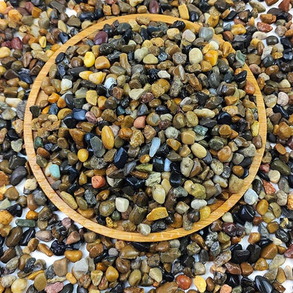FANTIAN 20 lbs Natural Fish Tank Gravel,1/4 Inch Pea Gravel. Mixed Color River Rocks for Aquarium, Succulent, Vase, Cactus Bonsai, Plant Soil Cover and Outdoor Landscaping Rocks