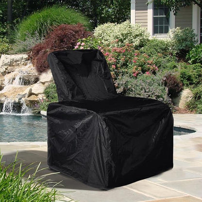ATR ART TO REAL Outdoor Protective Cover, Patio Furniture Chair Protective Storage Cover, Sturdy and Water Protected Outside Armchair Cover (Black)