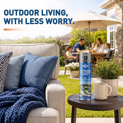 Outdoor Fabric Protector Spray: Heavy Duty Water-Repellent & UV Resistant for Patio Decor Cushions Upholstery Furniture Umbrellas - Invisible Sun and Water Shield, 25.6oz（2pcs）