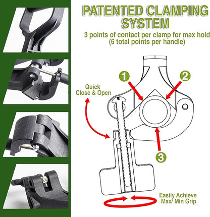 Universal Handle Attachment for Weedeater, String Trimmer, Shovel, Rake & More | Versatile Ergonomic Back Saving Attachment for All Gardening Tools | Made in the USA
