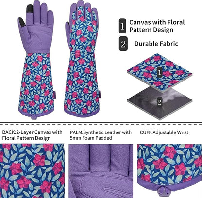 Long Gardening Garden Gloves,Thorn-proof&Puncture Resistance Rose Cactus Gauntlet Glove for Gardener,Gifts