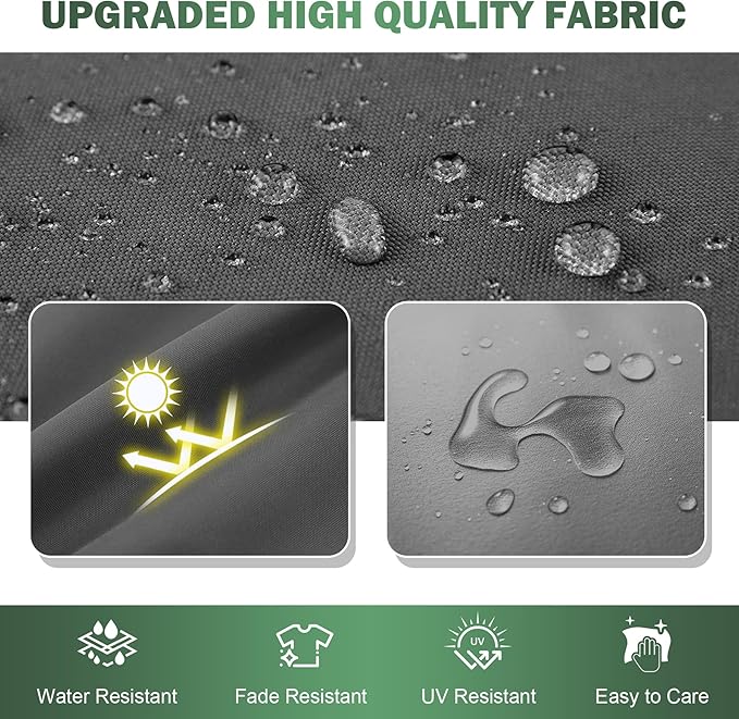 Outdoor Chair Cushions Set of 2, 19x19x3 Inch Waterproof & Fade Resistant Patio Furniture Seat Cushions with Ties, Square Outdoor Dining Chair Cushions for Lawn, Garden, Deck & Yard, Dark Grey